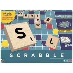 Scrabble 2 az 1-ben Original és társasjáték (fa változat)