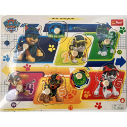 Mancs őrjárat forma párosító 8 darabos fa puzzle