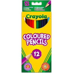 12 darabos hosszú hengeralakú színes ceruza készlet