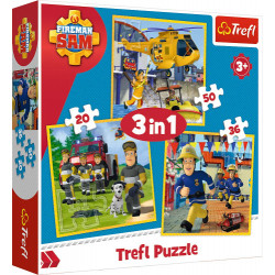 Sam, a tűzoltó 3 az 1-ben puzzle 20, 36, 50 darabos