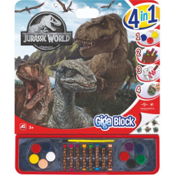 Jurassic World 4 az 1-ben óriás színező matricákkal