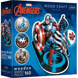 Marvel: Amerika kapitány fa puzzle 160 darabos