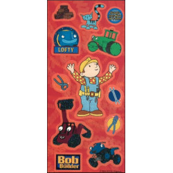 Bob, a mester glitteres matrica (piros)
