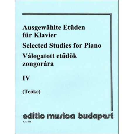 Z.12008 Válogatott etűdök zongorára IV.
