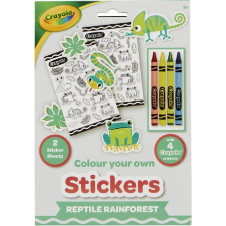 Színezhető Reptile Rainforest matricakészlet zsírkrétával