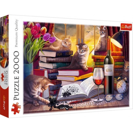 Esti macskás csendélet puzzle 2000 darabos