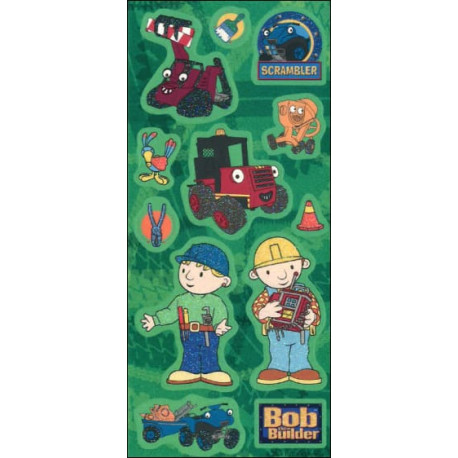 Bob, a mester glitteres matrica (zöld)