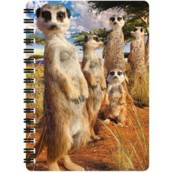 Szurikáták A6-os notesz 3D-s borítóval