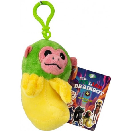 Italian Brainrot kulcstartó plüss 10cm - Chimpanzini Bananini