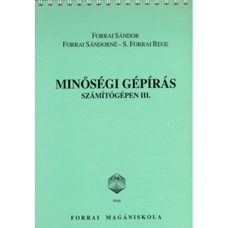 FA-59686 Minőségi gépírás számítógépen III